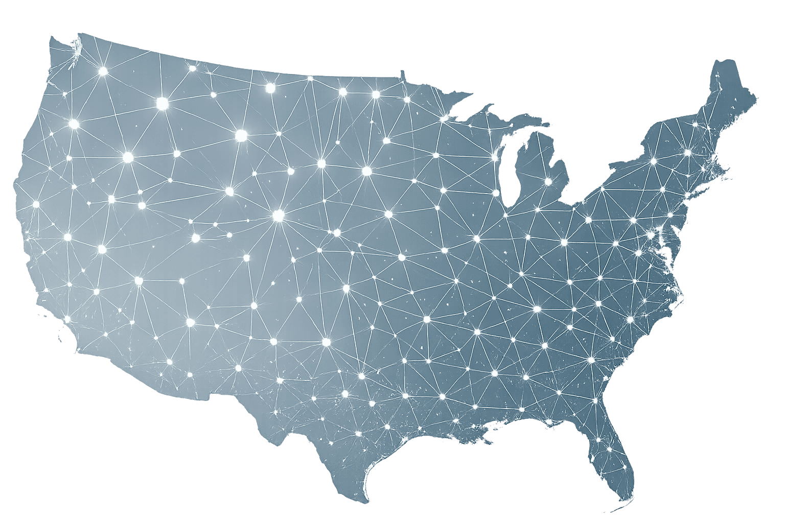 Connected mobile network across the United States